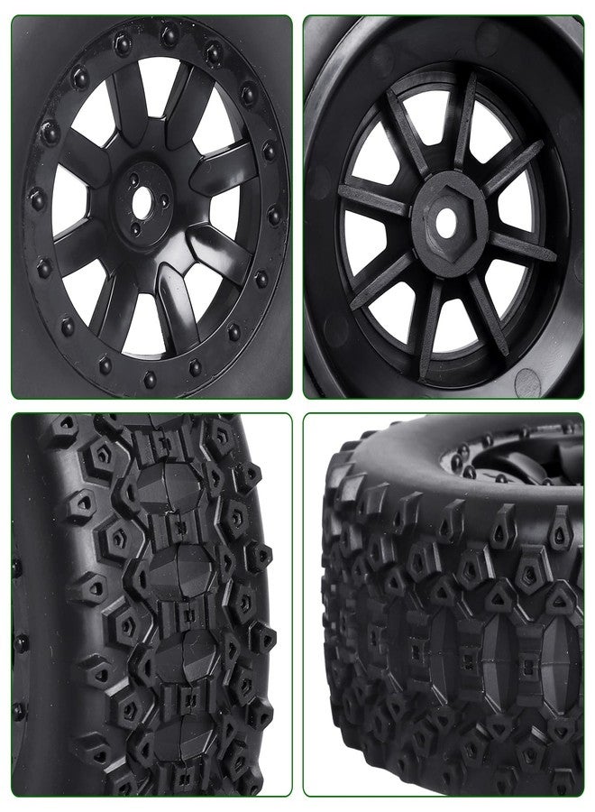 FriHobby Preglued 1/10 RC Short Course Truck Wheels and Tires 12mm Hex SCT Tires Compatible with Traxxas Slash 2WD Vxl 4x4 BL-2S Losi Blackout SC 22S SCT 2S-4S Brushless - Image 4